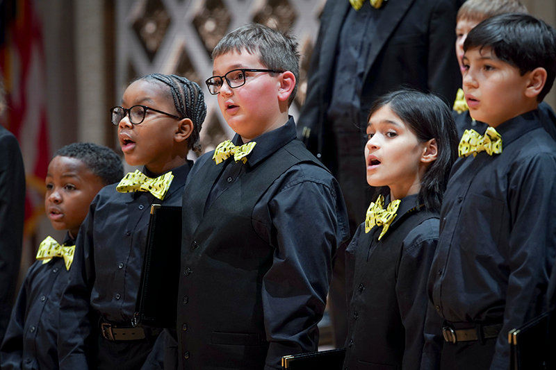 The Cincinnati Boychoir performing for the February 2025 “All Together Now” concert. (Credit: Mark Lyons)