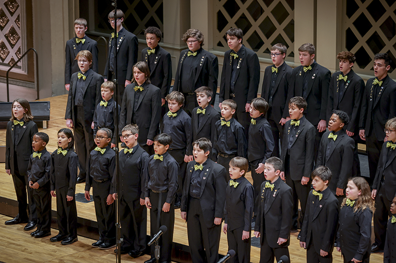 The Cincinnati Boychoir performing for the February 2025 “All Together Now” concert. (Credit: Mark Lyons)